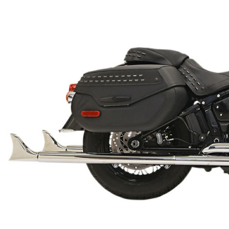  M8 ヘリテイジクラシック、デラックス 36インチ フィッシュテール 左右両出し・フルエキゾーストマフラー (クローム)1