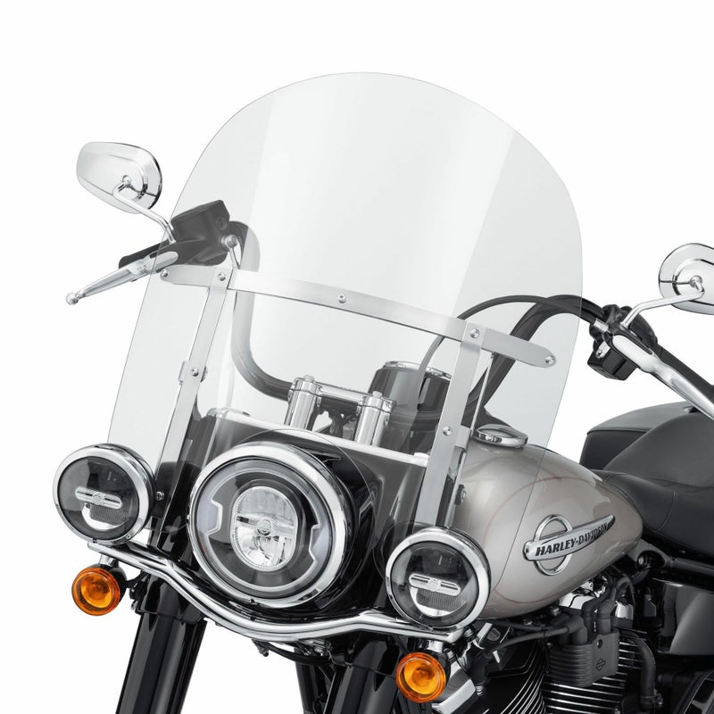 M8 ヘリテイジクラシック、デラックス 15インチ カーブ付ウィンドシールド (クリア)