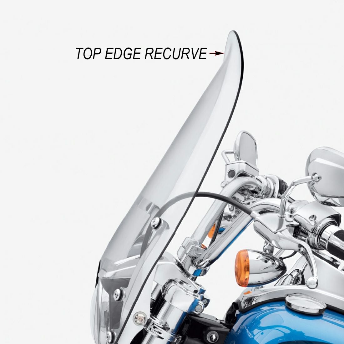  M8 ヘリテイジクラシック、デラックス 16.5インチ カーブ付ウィンドシールド (クリア)3