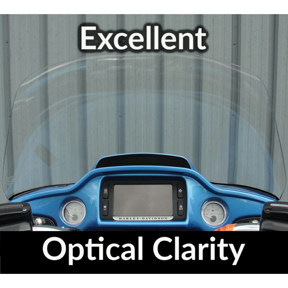 M8 ヘリテイジクラシック、デラックス 19.5インチ カーブ付ウィンドシールド (クリア)2