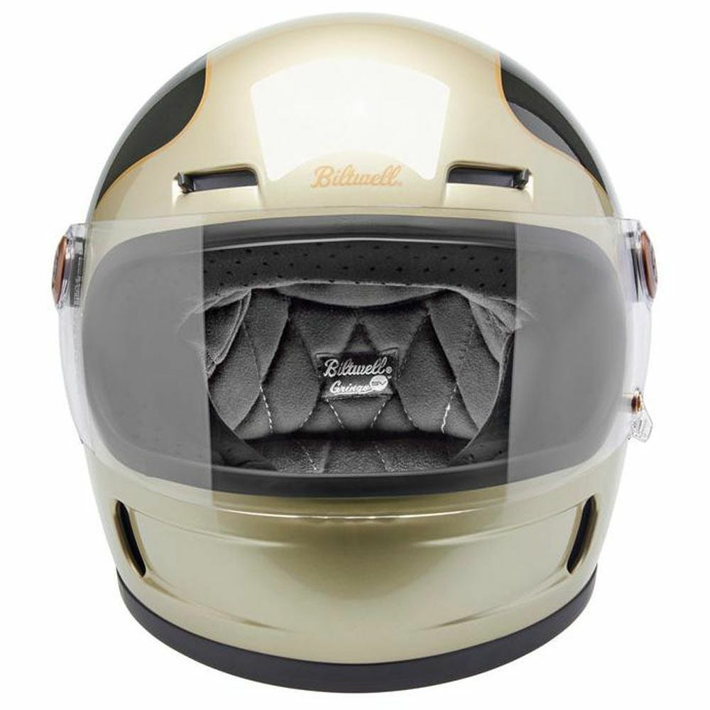 Biltwell GRINGO SV フルフェイスヘルメット メタリックシャンパン/チャコールトラッカー 