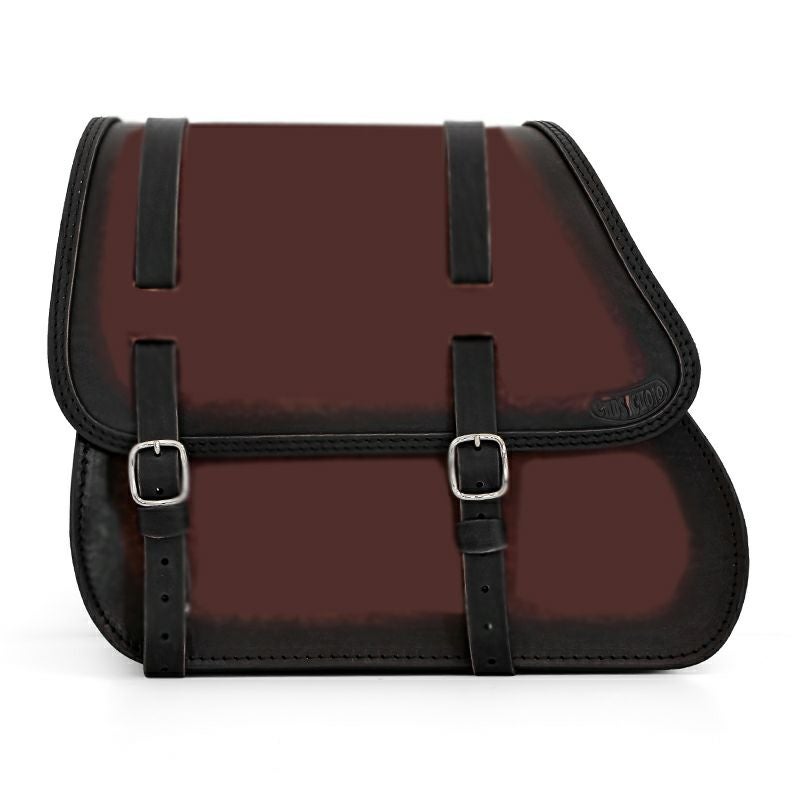  エンズクオイオ GYPSY レザーサドルバッグ (ツートーンダーク) M8ソフテイル