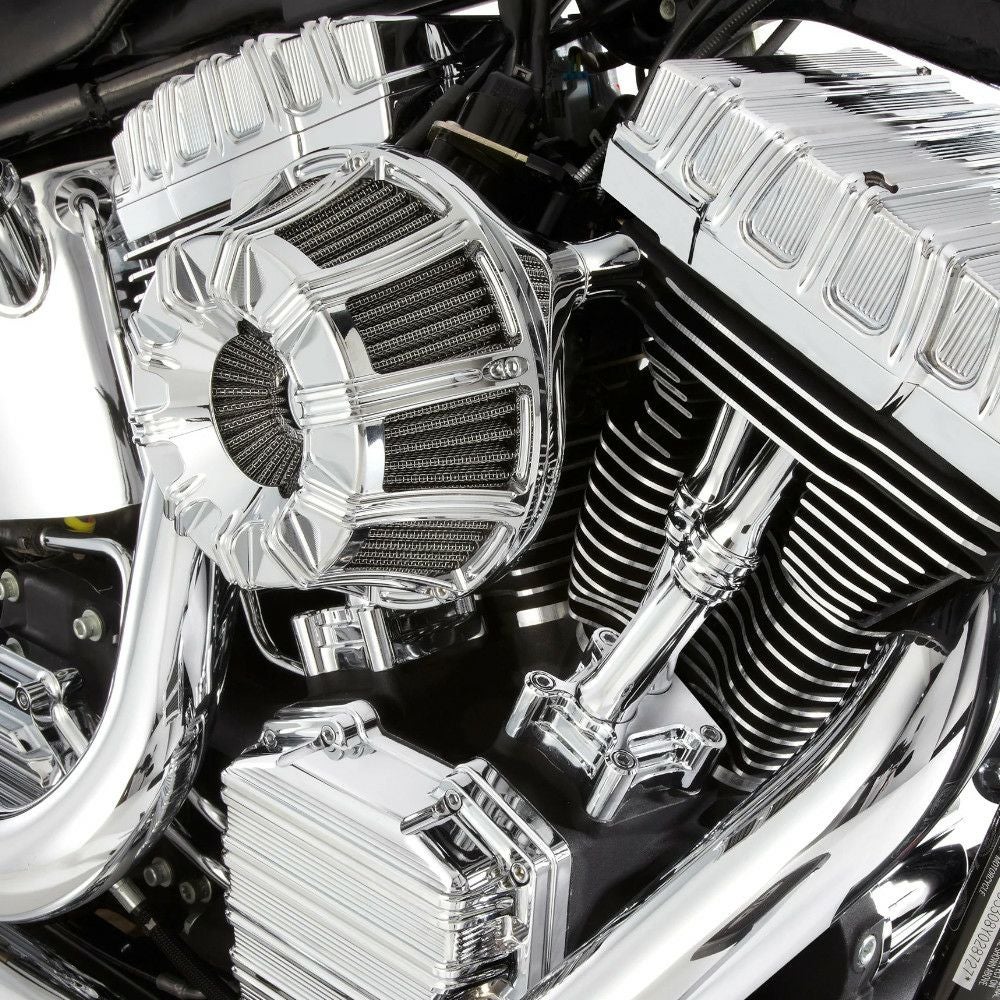 Arlen Ness 10-GAUGE Inverted エアクリーナー クローム RH975 ナイトスター