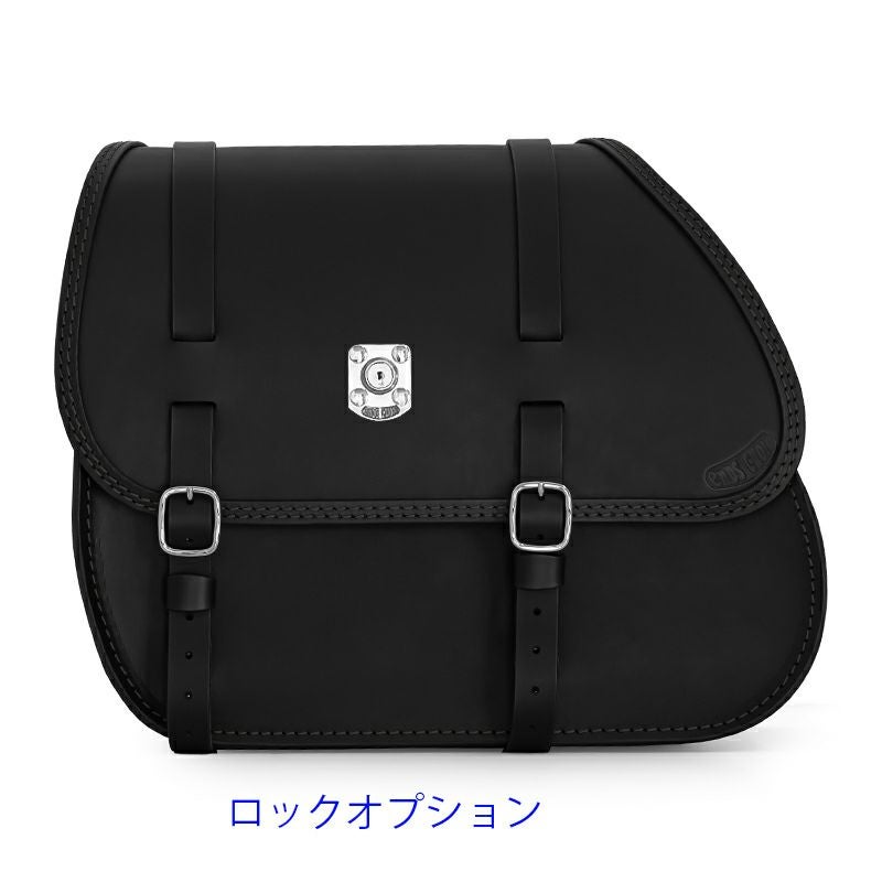 エンズクオイオ Country レザーサドルバッグ (ツートーンダーク) M8ソフテイル4