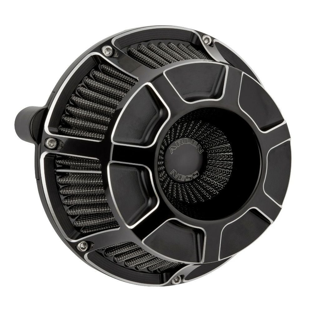 Arlen Ness Beveled Inverted エアクリーナー ブラック RH975 ナイトスター