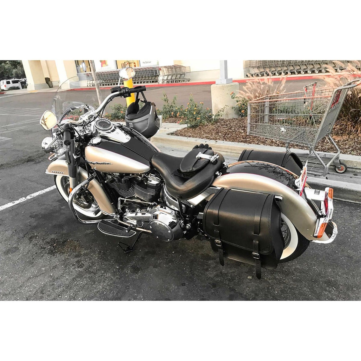 エンズクオイオ REV GLAM レザーサドルバッグ (型押しレザー)14