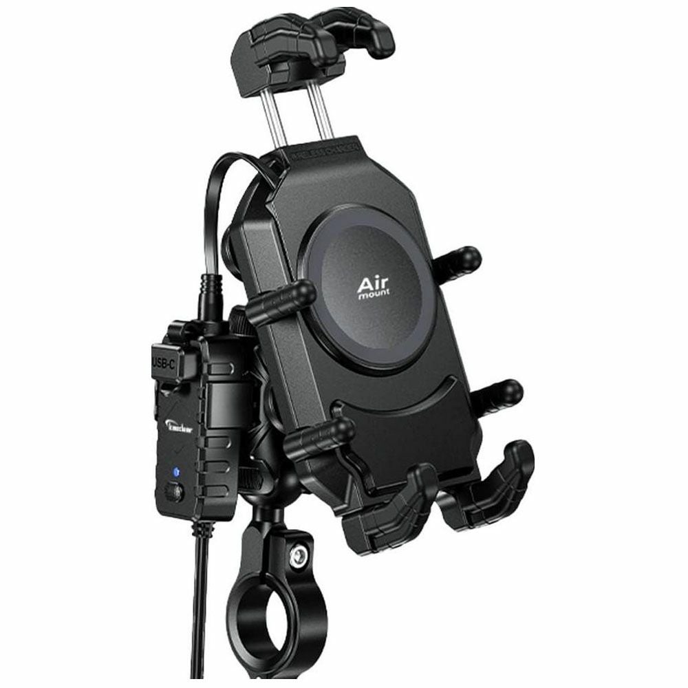  デビルホーン QI＆USB充電/振動吸収機能付きスマホホルダー カエディア 