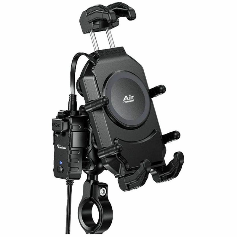  デビルホーン QI＆USB充電/振動吸収機能付きスマホホルダー カエディア 