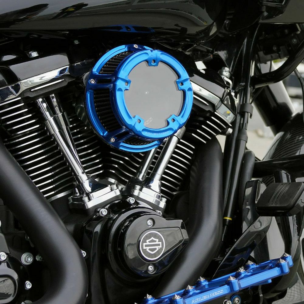 Arlen Ness Method Inverted エアクリーナー ブルー RH975 ナイトスター