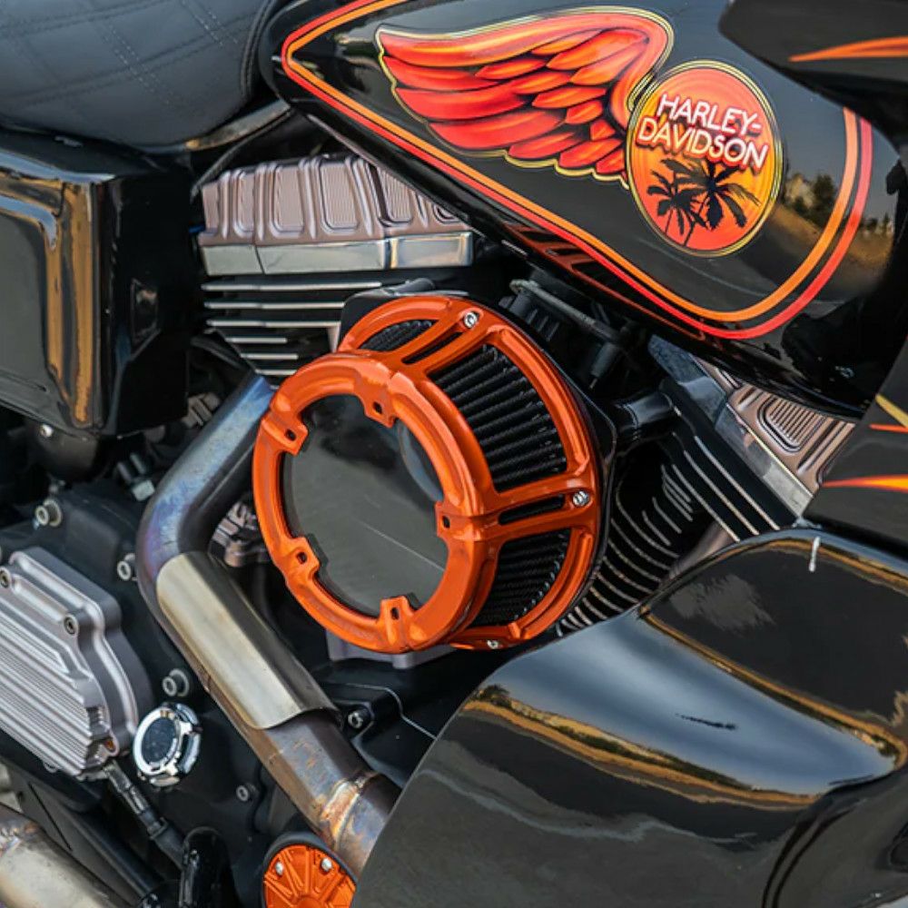 Arlen Ness Method Inverted エアクリーナー オレンジ RH975 ナイトスター