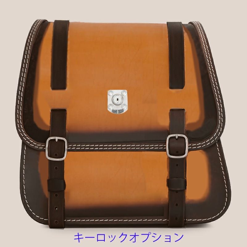 エンズクオイオ GLAM レザーサドルバッグ (ツートーン)3