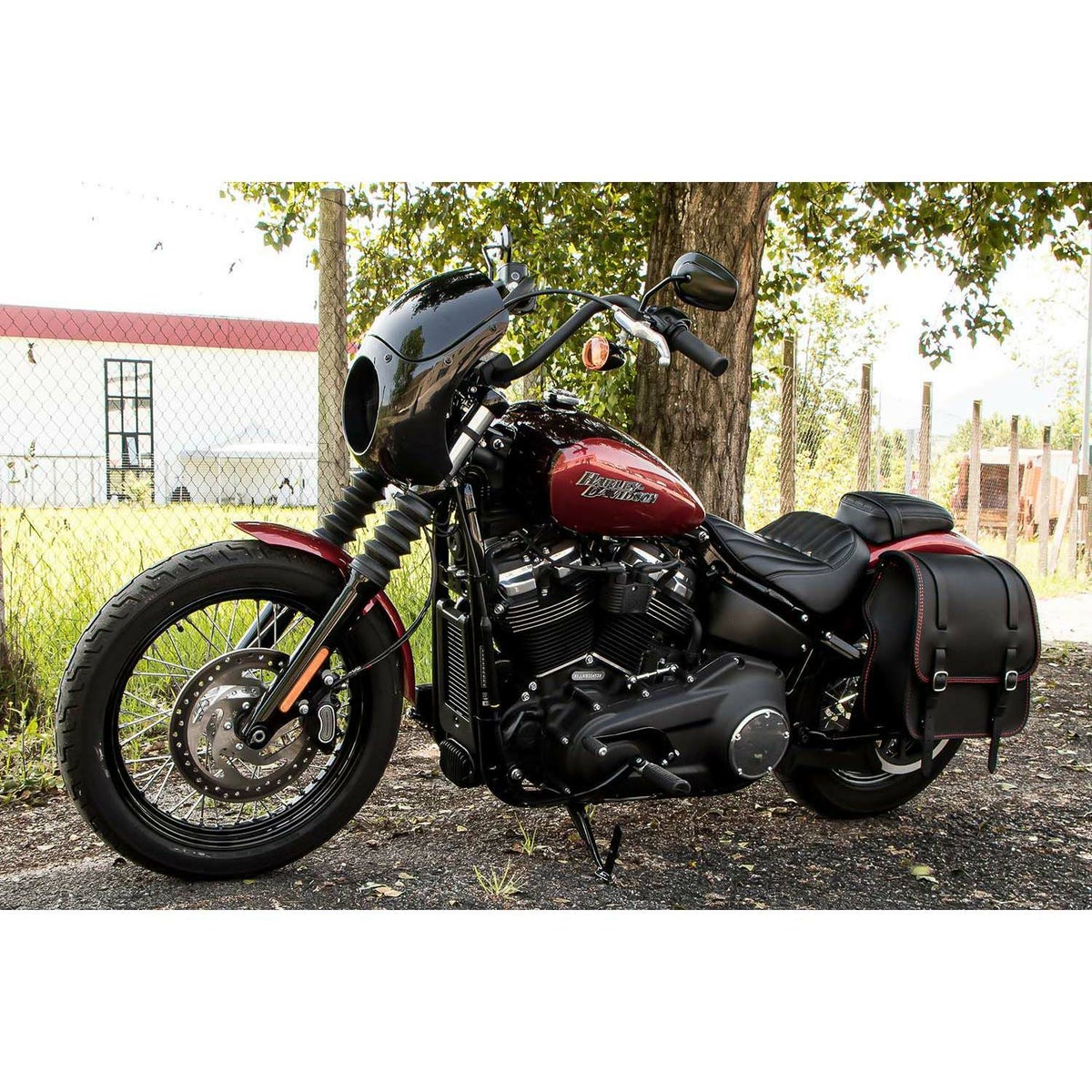 エンズクオイオ GLAM レザーサドルバッグ (ディストレスト・ツートーンダーク)8