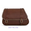 エンズクオイオ リトル GLAM レザーサドルバッグ (ダークブラウン)7