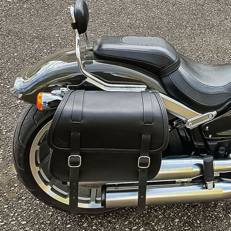 エンズクオイオ リトル GLAM レザーサドルバッグ (ディストレスト・ツートーン)1