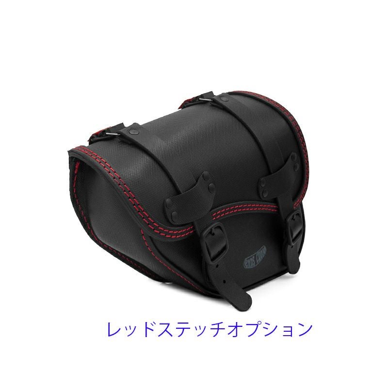 エンズクオイオ REV SOUL レザーサドルバッグ (型押しレザー)7