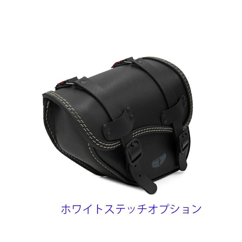 エンズクオイオ REV SOUL レザーサドルバッグ (型押しレザー)9