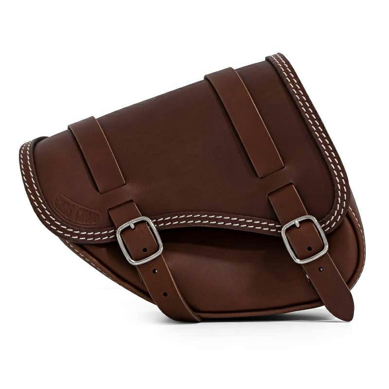 エンズクオイオ SOUL レザーサドルバッグ (ダークブラウン)1