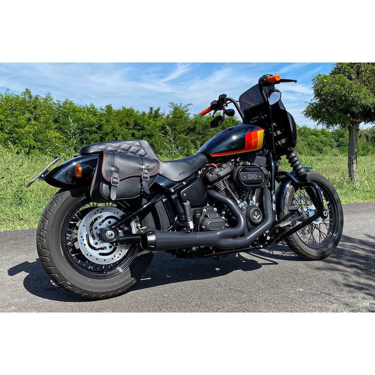 エンズクオイオ SOUL レザーサドルバッグ (ツートーン)15