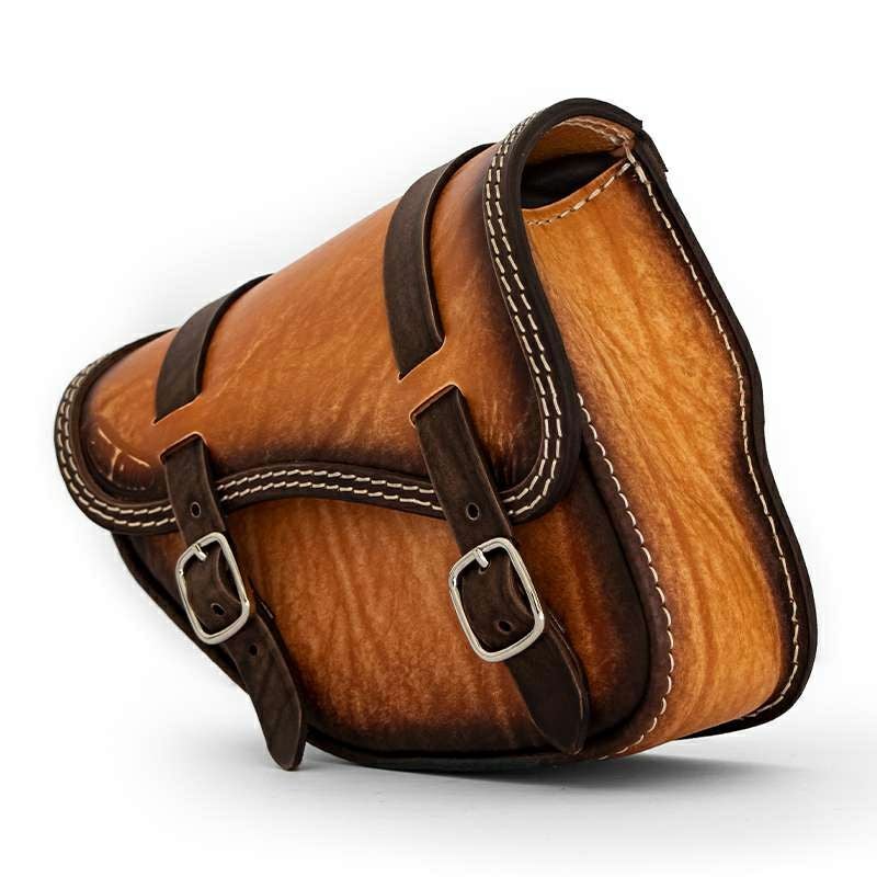 エンズクオイオ SOUL レザーサドルバッグ (ディストレスト・ツートーン)2