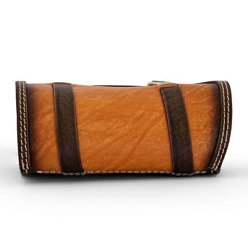 エンズクオイオ SOUL レザーサドルバッグ (ディストレスト・ツートーン)5