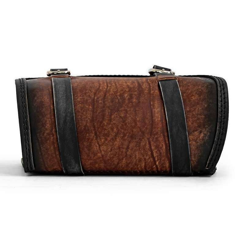 エンズクオイオ SOUL レザーサドルバッグ (ディストレスト・ツートーン・ダーク)6