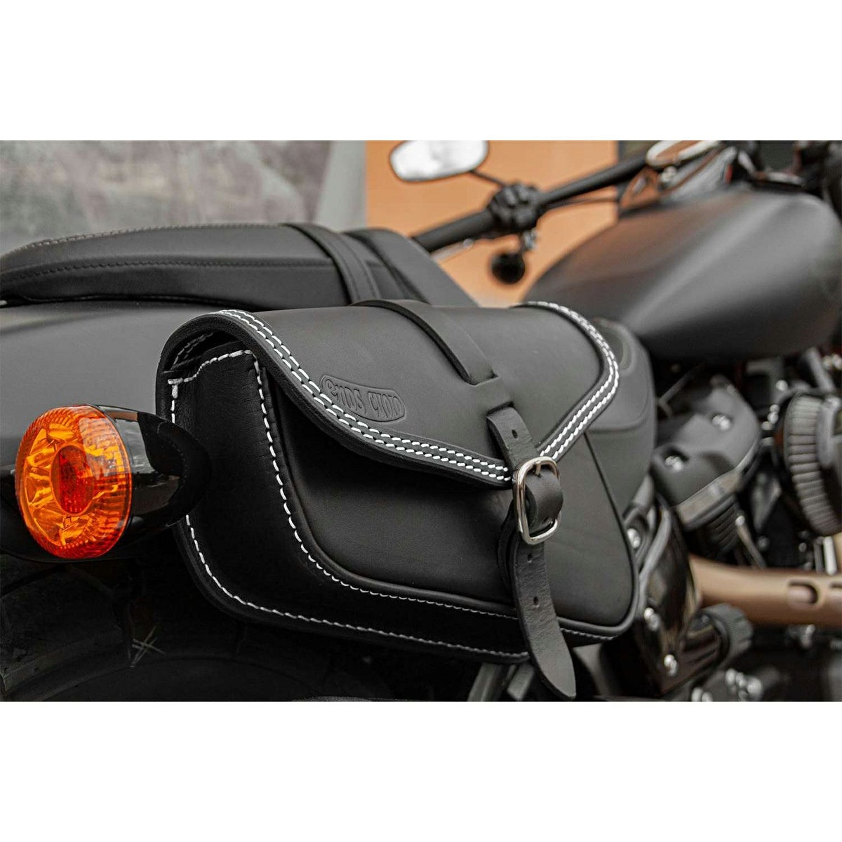 エンズクオイオ BEAT レザーサドルバッグ (型押しレザー)14