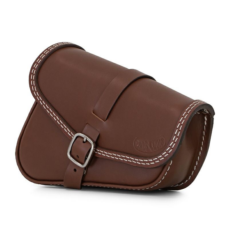 エンズクオイオ BEAT レザーサドルバッグ (ダークブラウン)3