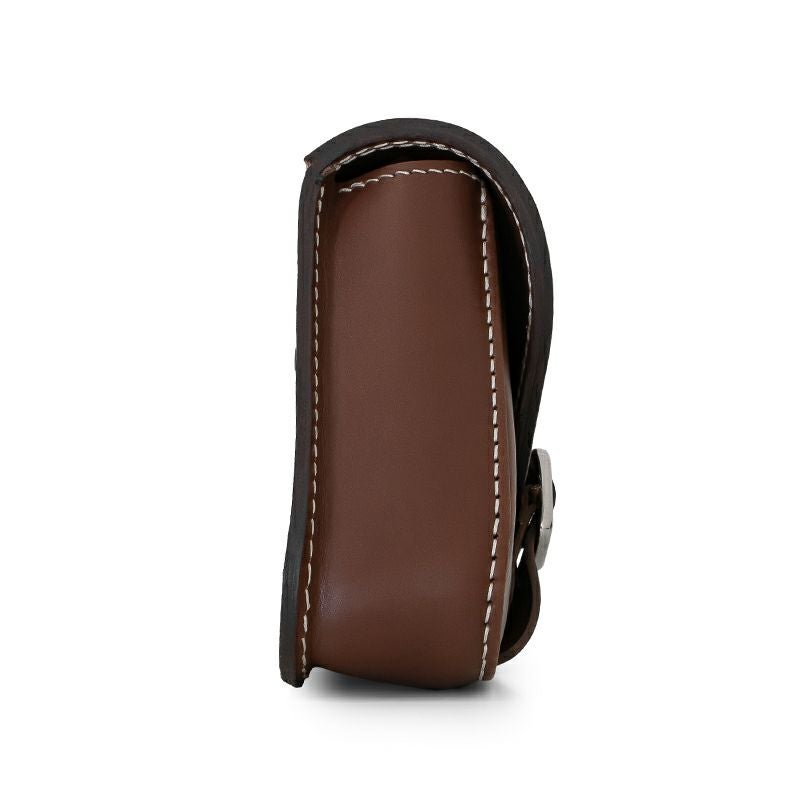 エンズクオイオ BEAT レザーサドルバッグ (ダークブラウン)5