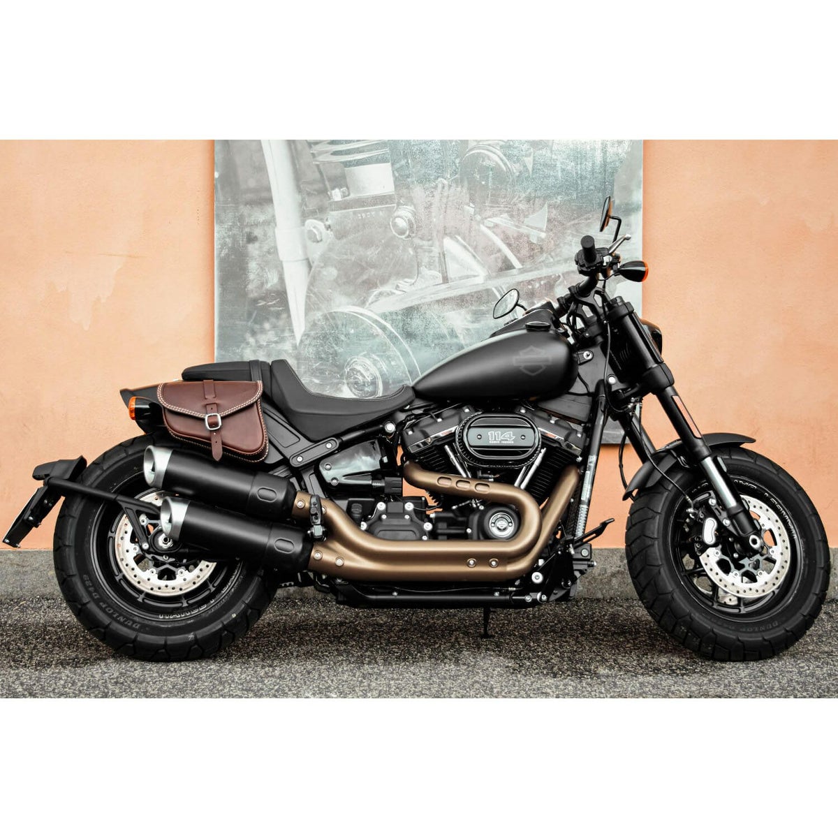 エンズクオイオ BEAT レザーサドルバッグ (ダークブラウン)11