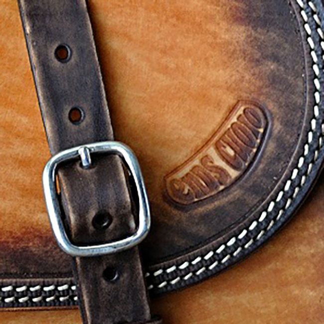 エンズクオイオ BEAT レザーサドルバッグ (ディストレスト・ツートーン)