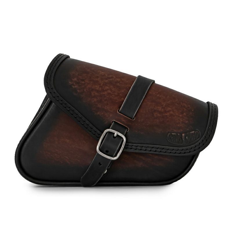 エンズクオイオ BEAT レザーサドルバッグ (ディストレスト・ツートーン・ダーク)1