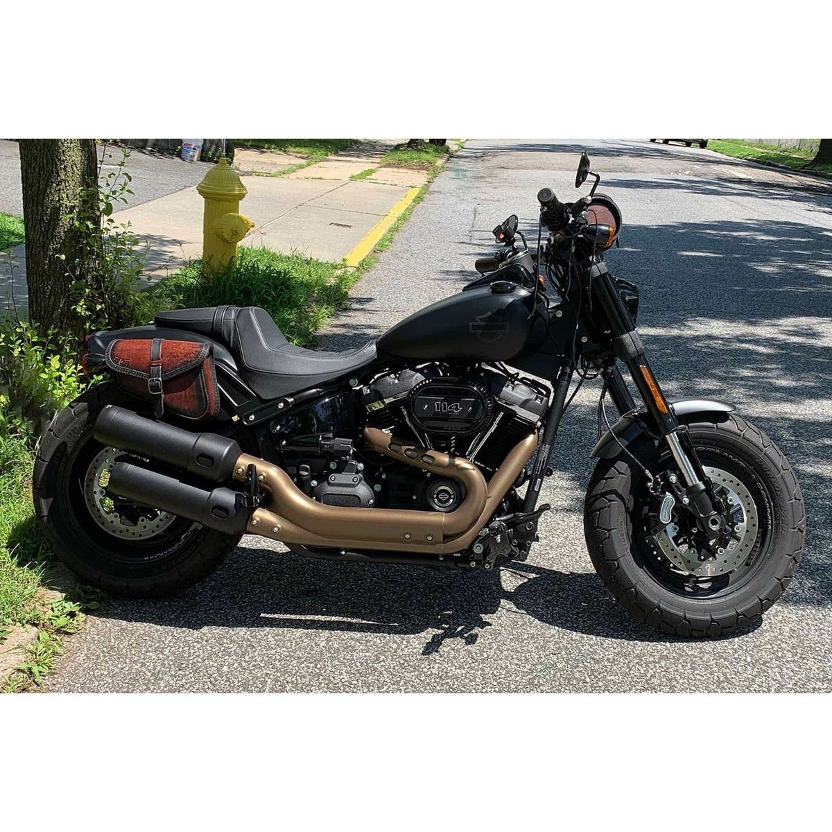 エンズクオイオ BEAT レザーサドルバッグ (ディストレスト・ツートーン・ダーク)6