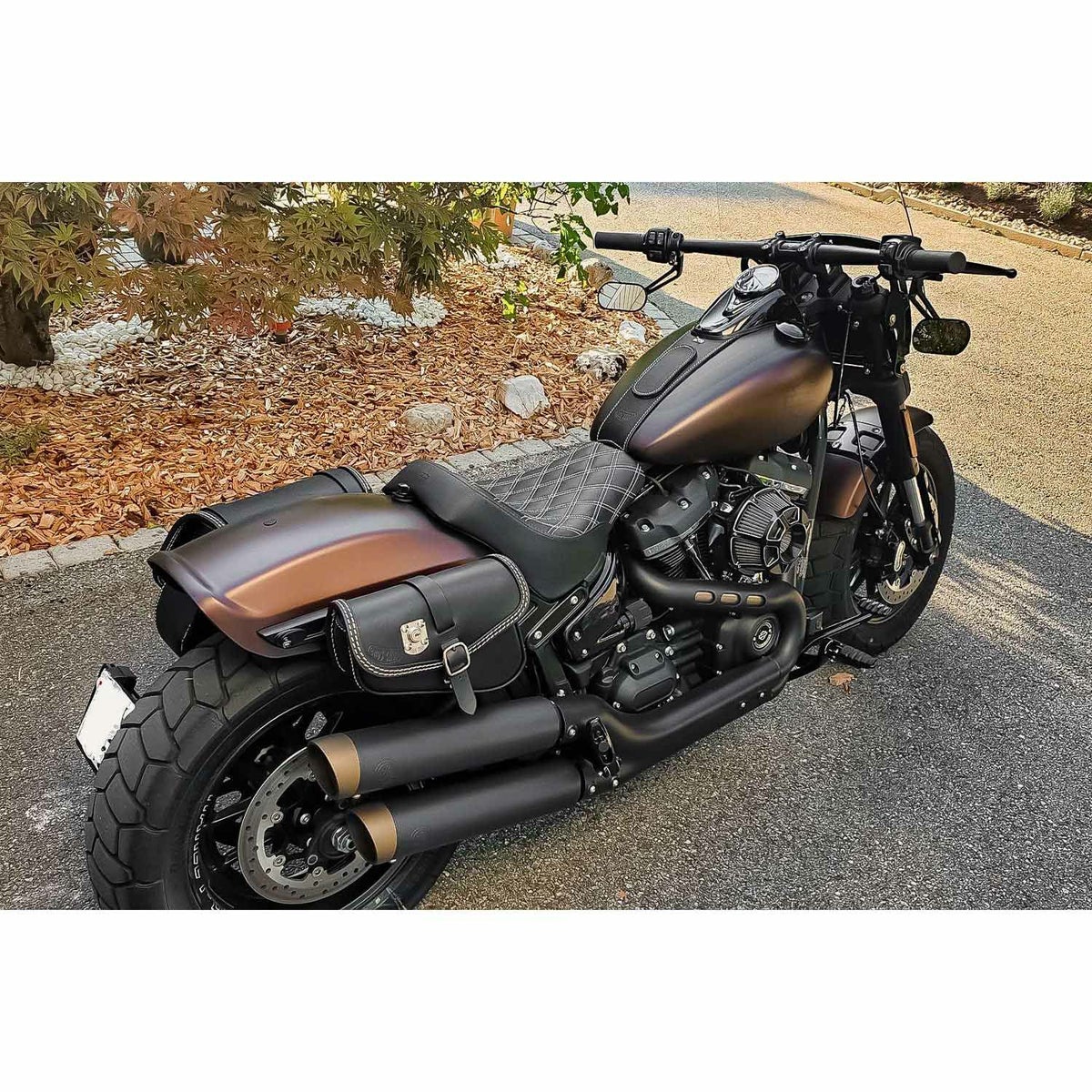 エンズクオイオ BEAT レザーサドルバッグ (ツートーン・ダーク)12