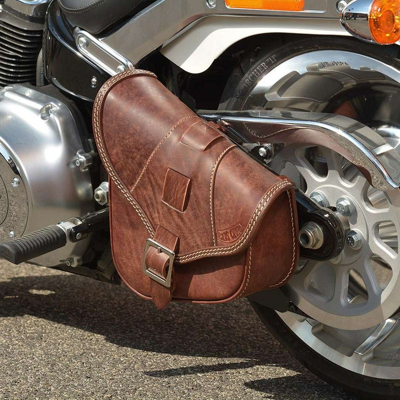 エンズクオイオ BOB Special レザー スイングアームバッグ (ダークブラウン)