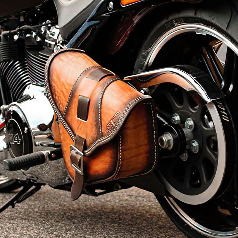 エンズクオイオ BOB Special レザー スイングアームバッグ (ディストレスト・ツートーン)