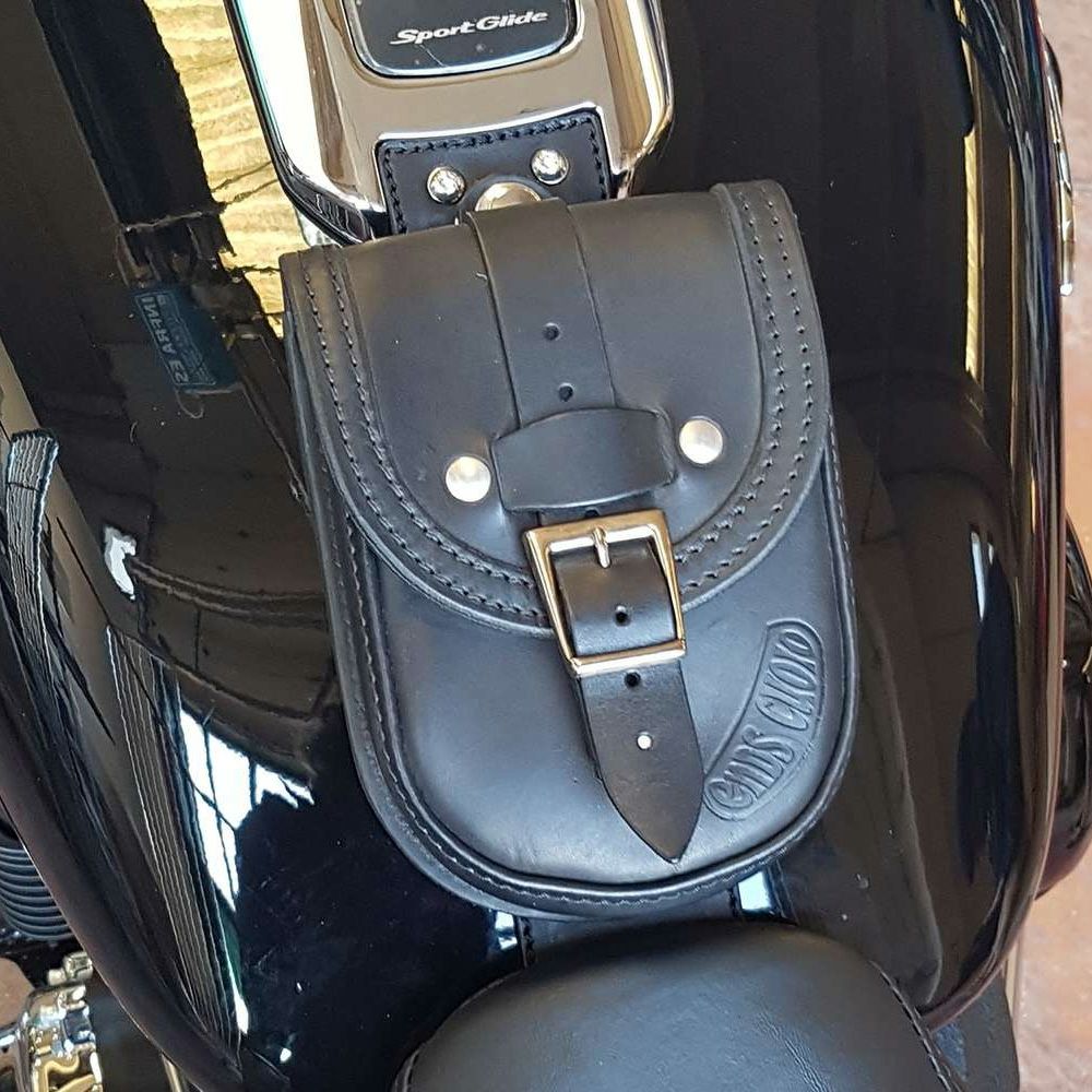 エンズクオイオ Smart レザー タンクバッグ (ブラック) M8 スポーツ