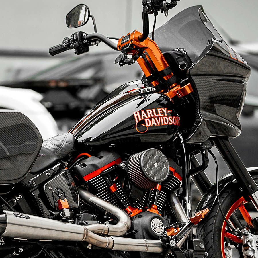 プルバックライザー 10.5インチ オレンジ OG（オリジナルガレージモト） 2