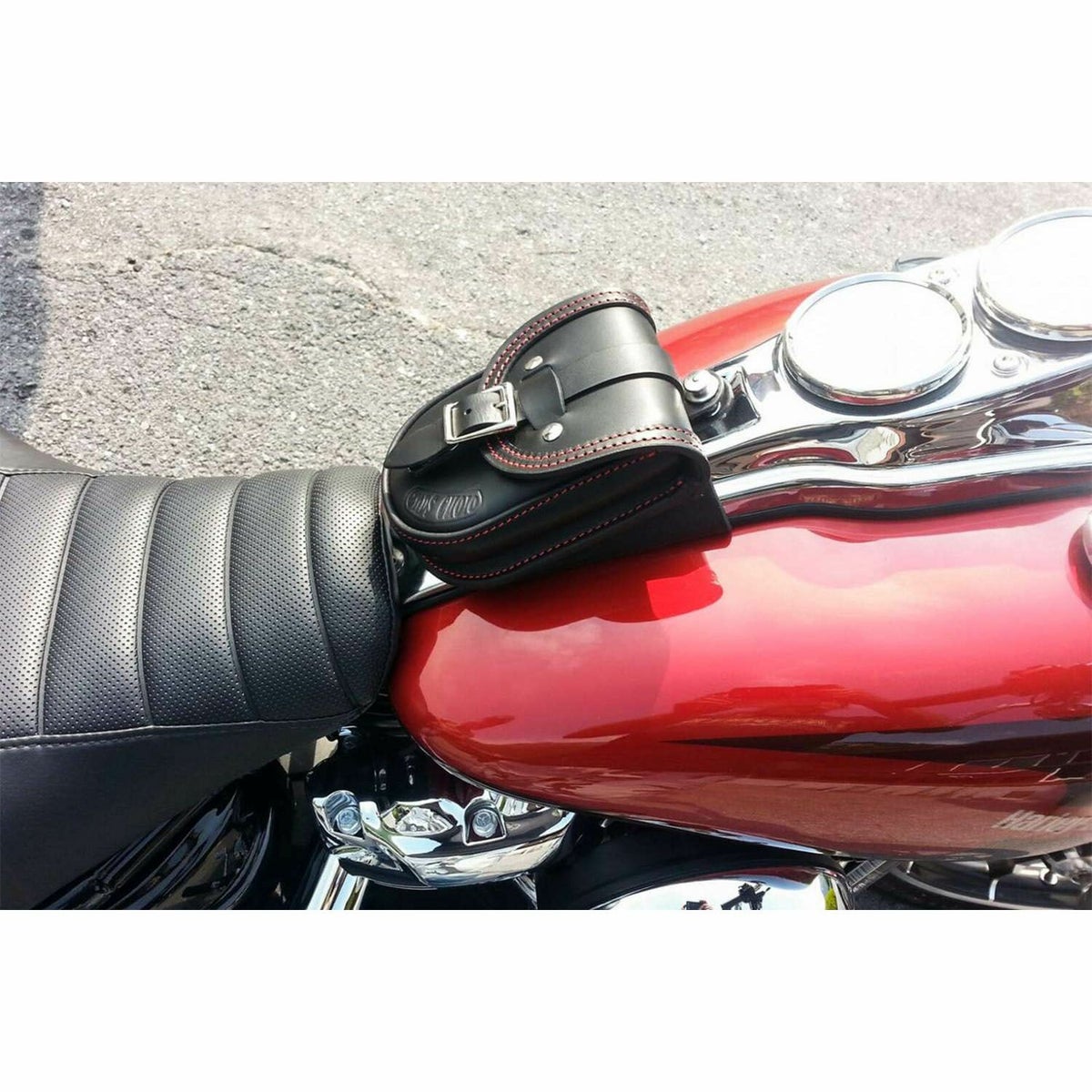 エンズクオイオ Smart レザー タンクバッグ (ディストレスト・ツートーン・ダーク)2