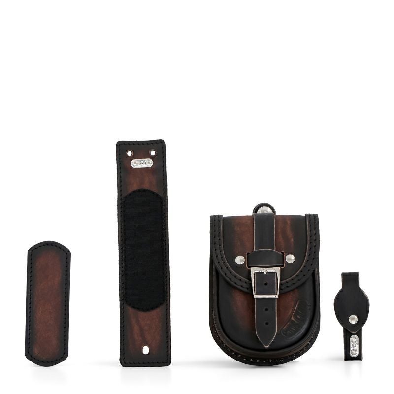 エンズクオイオ Smart レザー タンクバッグ (ディストレスト・ツートーン・ダーク)3