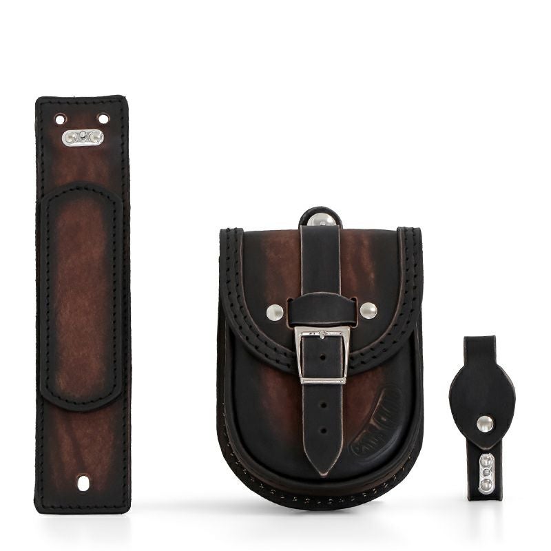 エンズクオイオ Smart レザー タンクバッグ (ディストレスト・ツートーン・ダーク)4