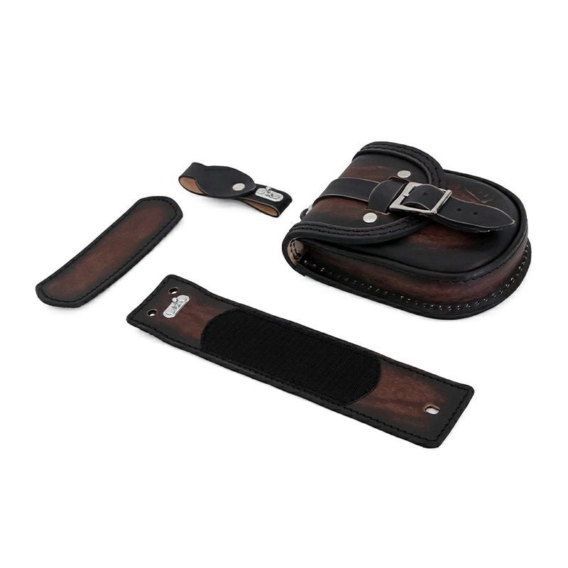 エンズクオイオ Smart レザー タンクバッグ (ディストレスト・ツートーン・ダーク)5