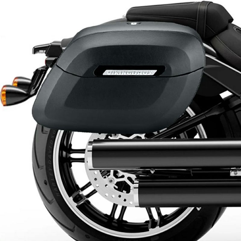 M8 ブレイクアウト Lamellar Raven エクストララージ・サドルバッグ 40L (レザーラップ)