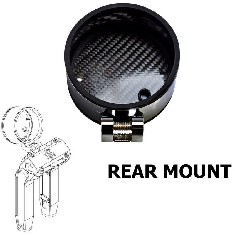 OGライザー用 シングル メーターゲージ リアマウント ブラッククローム OG（オリジナルガレージモト）