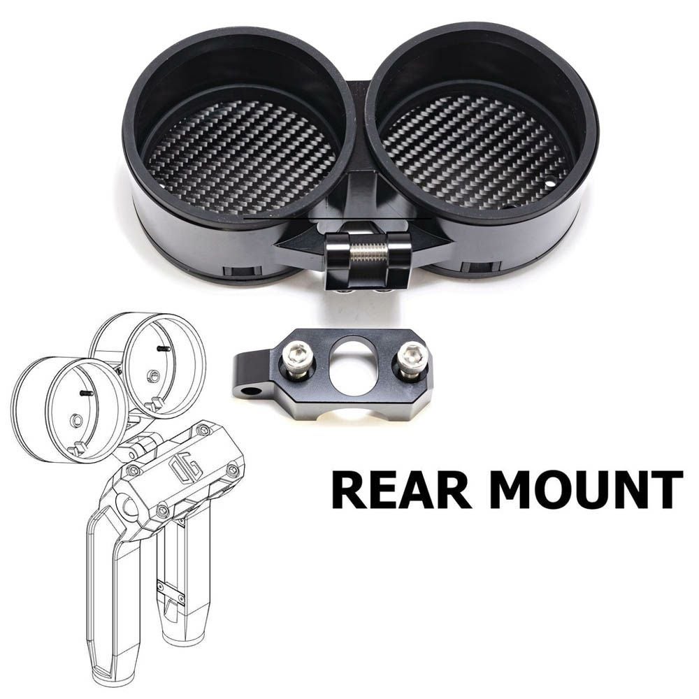 OGライザー用 デュアル メーターゲージ リアマウント ブラック OG（オリジナルガレージモト）