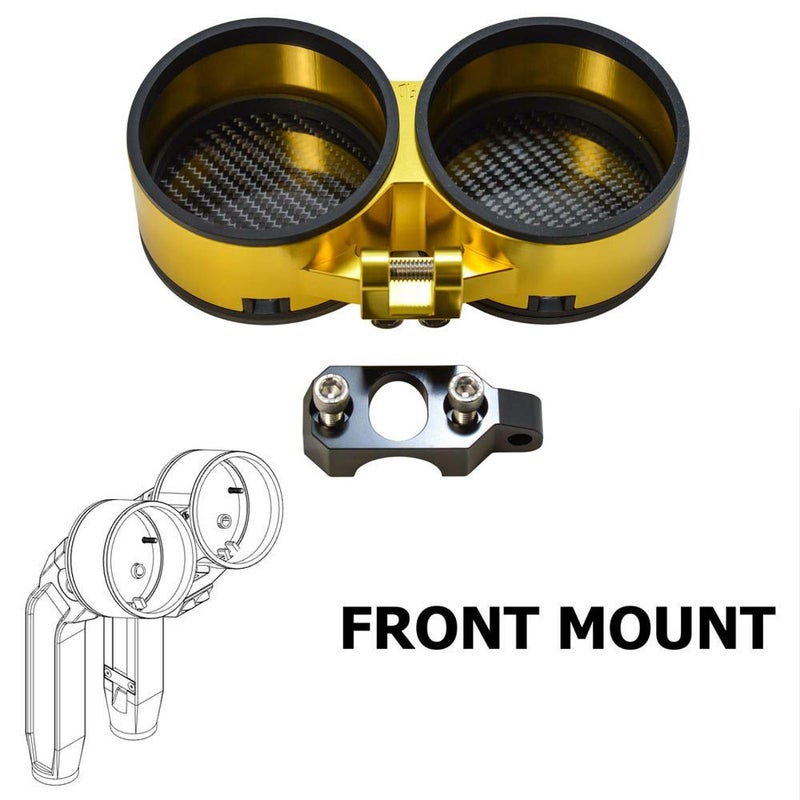 OGライザー用 デュアル メーターゲージ フロントマウント ゴールド OG（オリジナルガレージモト）