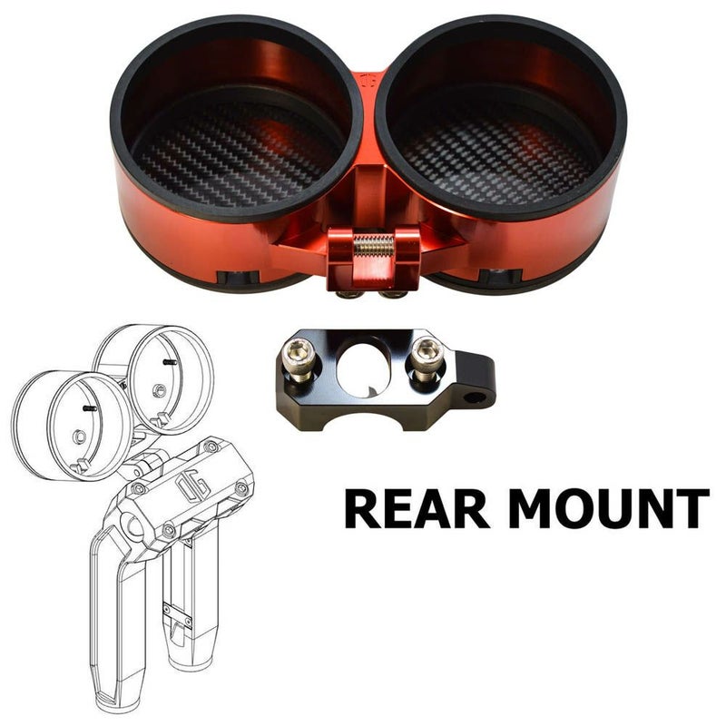 OGライザー用 デュアル メーターゲージ リアマウント レッド OG（オリジナルガレージモト）