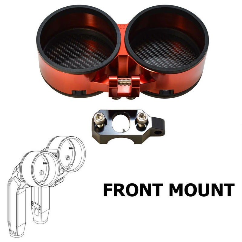 OGライザー用 デュアル メーターゲージ フロントマウント レッド OG（オリジナルガレージモト）