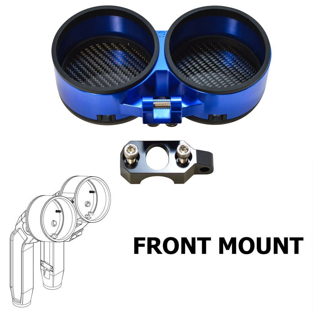 OGライザー用 デュアル メーターゲージ フロントマウント ブルー OG（オリジナルガレージモト）