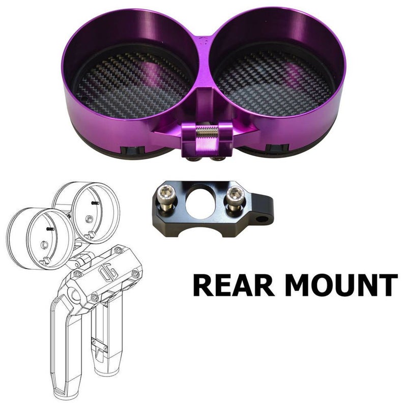 OGライザー用 デュアル メーターゲージ リアマウント パープル OG（オリジナルガレージモト）