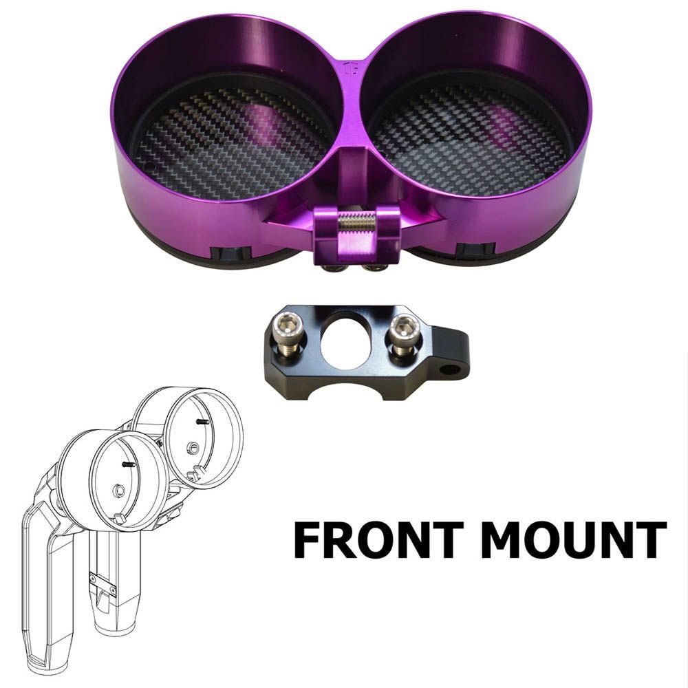 OGライザー用 デュアル メーターゲージ フロントマウント パープル OG（オリジナルガレージモト）